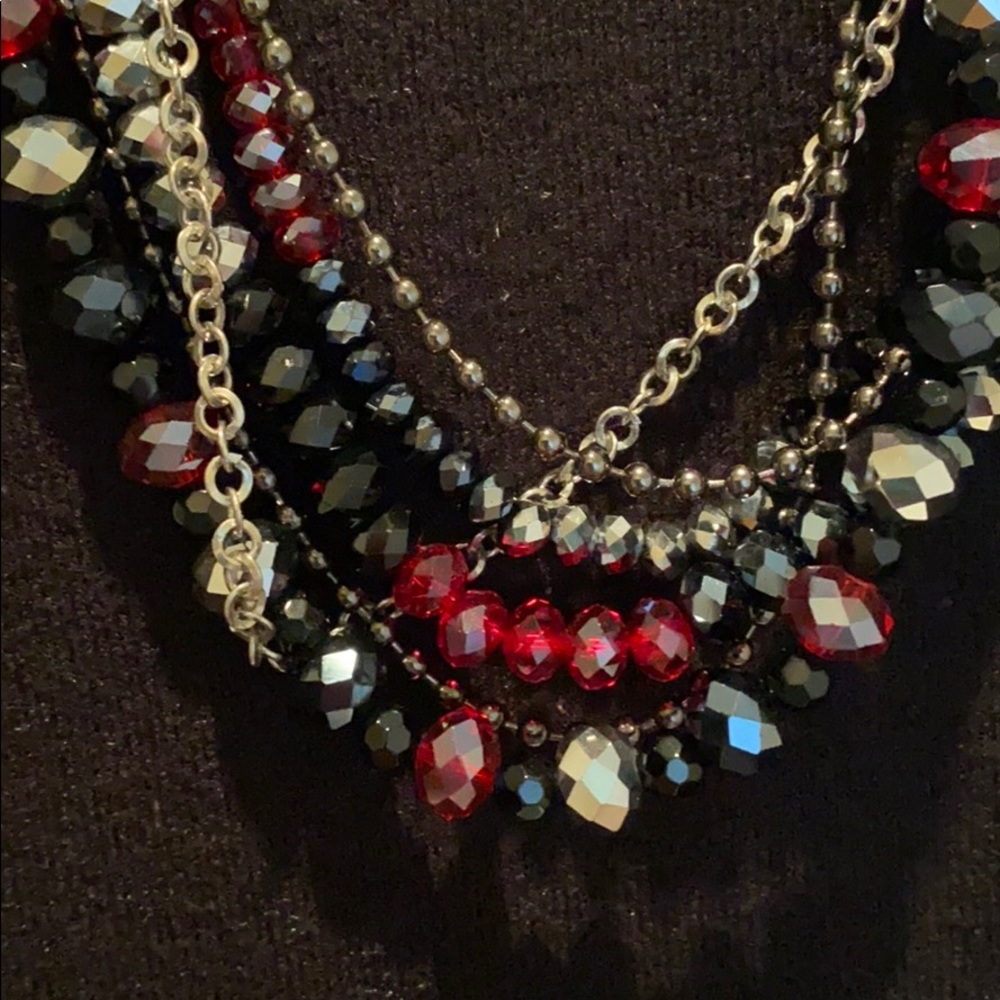 Chic Multi-Strand Beaded Necklace - Picture 2 of 4